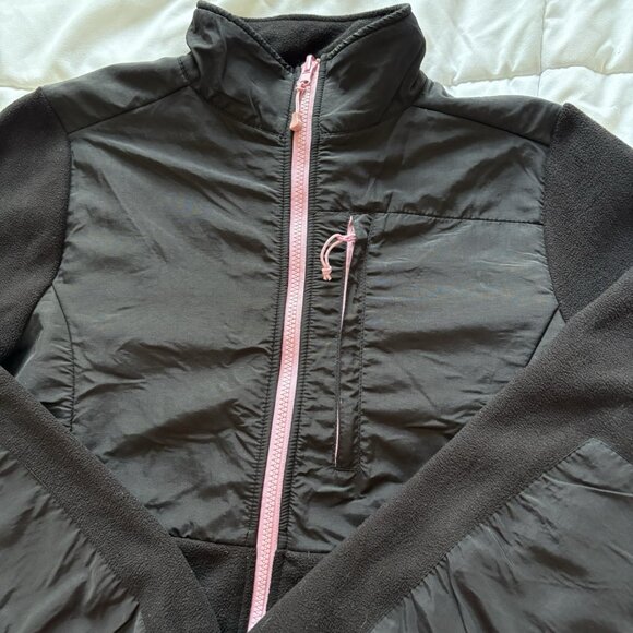 Mountain Fog Womens Size Medium Fleece Jacket Black Pink Zip Pockets Winter Fall - Picture 2 of 9